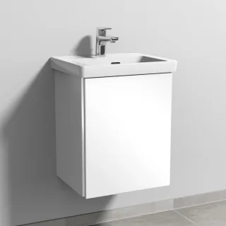 Sanipa 3way Waschtischunterbau zu Villeroy & Boch Subway 3.0 Waschtisch mit 1 Tür, Weiß-Glanz BS84378