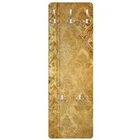 Bilderdepot24 Garderobenpaneel Design Muster Retro Vintage Orientalisch The 7 Virtues - Faith (ausgefallenes Flur Wandpaneel mit Garderobenhaken Kleiderhaken hängend), moderne Wandgarderobe - Flurgarderobe im schmalen Hakenpaneel Design