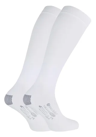 Medalin Saphena - 2er-Pack Kniestrümpfe gegen Embolie | Unisex abgestufte Kompressionsstrümpfe - Weiß