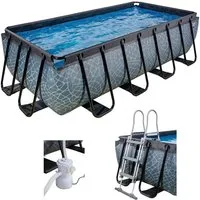 EXIT Framepool (Set, 3-tlg), BxLxH: 200x400x100 cm, mit Filterpumpe und Sicherheitsleiter