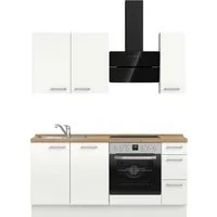 nobilia® Küchenzeile "Laser II", NEU: individuell anpassbar mit gratis Profi-Beratung, vormontiert, 180 cm breit, optional mit verschiedenen E‑Geräte-Sets
