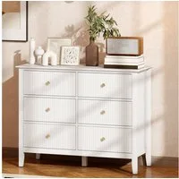 HOMCOM Kommode (Sideboard mit 6 Schubladen, 1 St., Moderner Aufbewahrungsschrank), Breite 100 cm