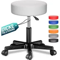 Casaria Drehhocker, Höhenverstellbar 10cm Polsterung 46-60cm Sitzhöhe 360° Drehbar Ø35cm