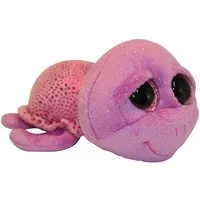 Ty® Kuscheltier TY Beanie Boo´s Plüschtier Schildkröte Slow-Poke lila + Glitzeraugen 1 (1-St), Glitzer Augen