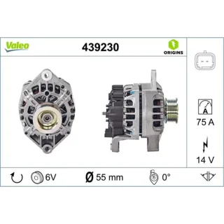 Valeo Generator  75A Opel Renault 439230