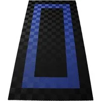 Tenzo-R Bodenfliese Performance Garagenboden Floor 2,8mx5,6m Schwarz Blau Set3, schwarz/blau