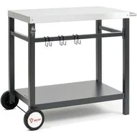 BBQ-Toro Grillablagetisch Grillwagen 85x50x81 cm, Beistelltisch Rollwagen zum Grillen