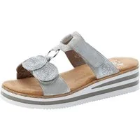 Rieker Pantolette, Keilabsatz, Sommerschuh, Schlappen für den Sommer
