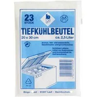 Bingo-Plast Gefrierbeutel Tiefkühlbeutel 2,5 l, 21 x 30, 23 Stück