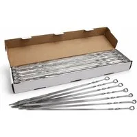 Grillpeter Schaschlikspieße Schaschlik Spieße 50er Pack Schampura 50cm Edelstahl 1.5mm Mangal