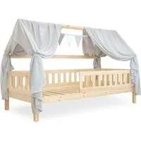 Ehrenkind Betthimmel Deko Hausbett, Kinderzimmer-Deko-Set (Kinderzimmer Deko), Betthimmel & Wimpelkette für magische Momente, hochwertige Materialien