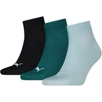 PUMA Kurzsocken PUMA UNISEX QUARTER PLAIN 3P (3 Paar) Atmungsaktiv, Rippenbündchen, weiche Baumwollmischung