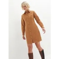 bonprix Hemdblusenkleid für Alltag, aus Baumwolle und Elasthan, mit Knopfleiste