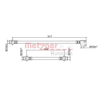 Metzger Bremsschlauch hinten links Honda Civic 9 4111862