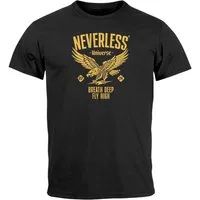 Neverless Print-Shirt Herren T-Shirt Adler Eagle Print Retro Aufdruck Männer Fashion mit Print