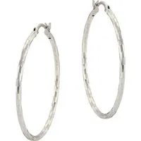 SilberDream Paar Creolen SilberDream Ohrringe Creolen 925 Silber (Creolen), Damen Creolen Diamantschliff aus 925 Sterling Silber, Farbe: silber