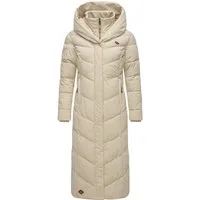 Ragwear Steppmantel Natalka Extralong Gesteppter Damen Mantel mit Kapuze