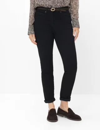 Raphaela by Brax Damen Five-Pocket-Hose Style LUCA BLACK, denim schwarz, Gr. 52K