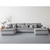 Home affaire Wohnlandschaft Win U-Form, B: 366 cm - OTTO. Verlässliche Qualität., Schlaffunktion, Bettkasten & 5 Zierkissen
