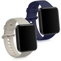 kwmobile 2x Uhrenarmband für Xiaomi Redmi Watch 2 Lite Armband Smartwatch, 2-tlg., Fitnesstracker Band Set aus TPU Silikon - Ersatzarmband Smartwatch
