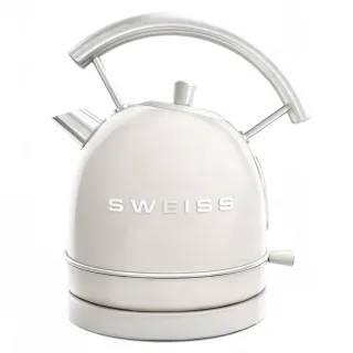 Sweiss Wasserkocher, Beige, Metall, 20x27.5x23.5 cm, Küchengeräte, Wasserkocher