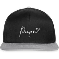 Spreadshirt Snapback Cap Papa Handschrift Mit Herz Snapback Cap (1-St)