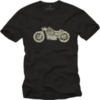 MAKAYA Print-Shirt Herren Motorrad Biker Motiv Coole Männer Geschenke Motorradfahrer mit Druck