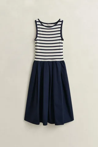 GANT - Kleid aus gewebtem Jersey evening blue - Gr. - XL