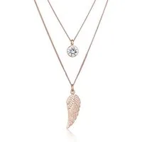 Elli Ketten-Set Layer Flügel Symbol 925 Silber, mit Kristallen von Swarovski®, Flügel