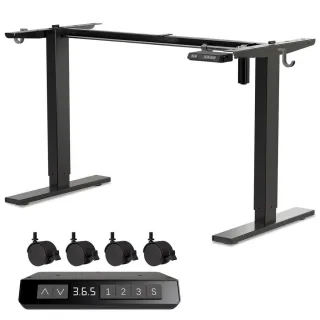 Homavo Schreibtischgestell, Schwarz, Metall, 60x69x120 cm, Arbeitszimmer, Schreibtische, Bürotische