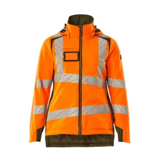 MASCOT Damen Winterjacke ACCELERATE SAFE Hi-vis Orange / Moosgrün 5XL - 19045-449-1433-5XL