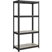 SONGMICS Standregal Regal, Lagerregal mit Stahlgestell, 1-tlg., 4 verstellbare Ablagen, bis 520 kg belastbar