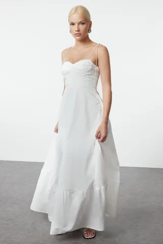Gerades, locker fallendes Maxikleid für Damen, geeignet für Tag und Nacht