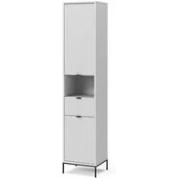 Vicco Hochschrank Eliza, Weiß/Weiß, 40 x 190 cm mit Türen, und Schublade (1-St)