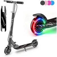 FOXSPORT Cityroller Kick Scooter Faltbarer Kinderoller, 1 km/h, (Set, mit Schutzblechen), klappbar&höhenverstellbar Scooter 4.7 Zoll Räder Maximale 50 kg