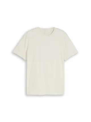 Denim Tom Tailor - T-Shirt mit Rückenprint greyish white - Gr. - XL