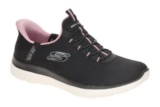 Skechers 150284 BKMV Damen Halbschuhe Sneaker Schwarz Hands Free Slip Ins