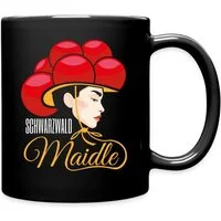 Spreadshirt Tasse Schwarzwald Maidle Bollenhut Ledig Tasse Einfarbig, Keramik