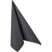 PAPSTAR Papierserviette, Servietten stoffähnlich 40x40cm Royal Collection 50 Stück Schwarz