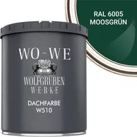 WO-WE Dachfarbe Dachfarbe Sockelfarbe Dachbeschichtung W510, 0.75-20L, Seidenglänzend