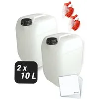 Trevendo Kanister 2er-Set Wasserkanister 10 Liter, Lebensmittelecht