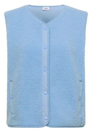 CECIL - Weste aus Teddy-Material blau - Gr. - M