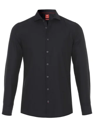 pure - PURE Hemd City slim fit Langarm blau - Gr. - XXL