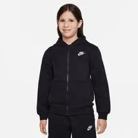 Nike Sportswear Kapuzensweatjacke K NSW CLUB FLC HD FZ LS LBR mit Kapuze, aus Baumwollmischung, Langarm, normale Länge