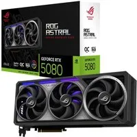 Asus ROG Astral GeForce RTX 5080 OC Grafikkarte (16 GB, GDDR7, PCIe 5.0, Gaming Grafikkarte)