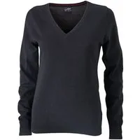 Daiber Strickpullover JN 658 Damen V-Neck Pullover Leichte Strickqualität
