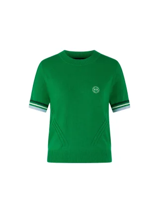 Marc Cain Sports - Kurzärmeliger Pulli Rethink Together bright emerald new - Gr. - 42