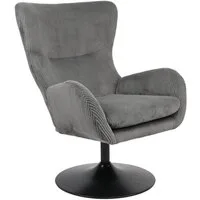HELA Loungesessel SAMOS (1-St), Sessel,drehbar,Trompetengestell,Microfaser Breitcord,Armlehnen