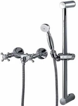 Kaja Romanze Brausebatterie, Brauseabg. 3/4", mit Romanze-Brausest angenset, chrom 26645-C