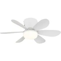 GLOBO LIGHTING Deckenventilator, LED Deckenventilator Metall weiß Fernbedienung Dimmbar CCT D 51 cm